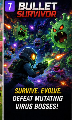 Bullet Survivor pits players against evolving virus bosses