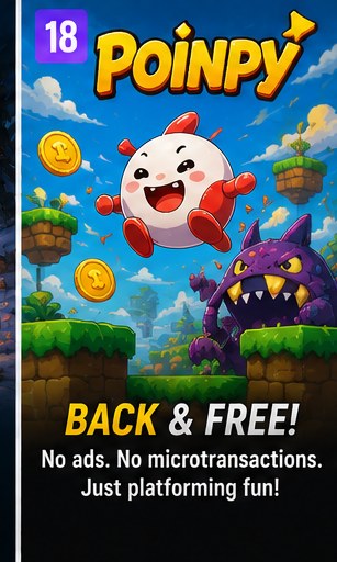 Poinpy returns as a free mobile release