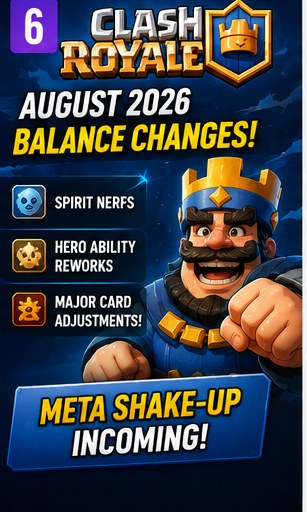 Clash Royale August 2026 balance changes detailed