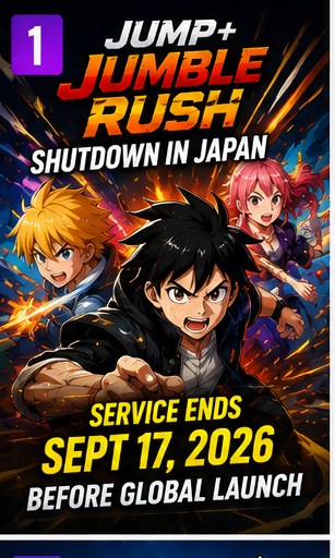 Jump+ Jumble Rush will shut down in Japan