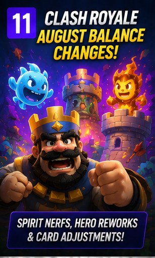 Clash Royale August balance changes shake the meta early