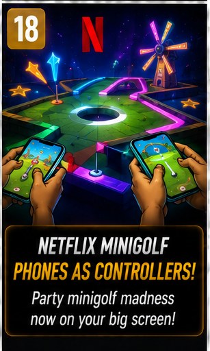 Netflix Minigolf uses phones as controllers