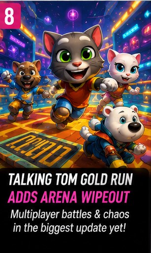 Talking Tom Gold Run adds Arena Wipeout