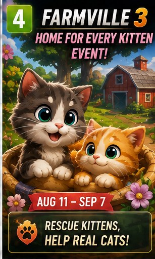 FarmVille 3 announces kitten-rescue event