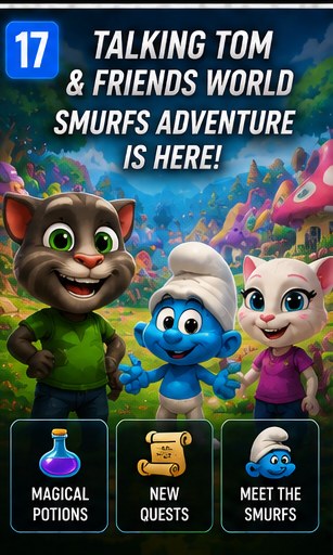 Talking Tom & Friends: World adds Smurfs adventure