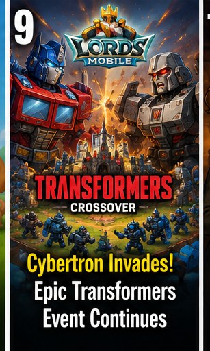 Lords Mobile continues huge Transformers crossover with Cybertron-themed events