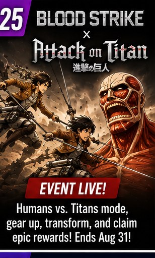 Blood Strike's Attack on Titan crossover brings Titans and aerial movement to mobile combat