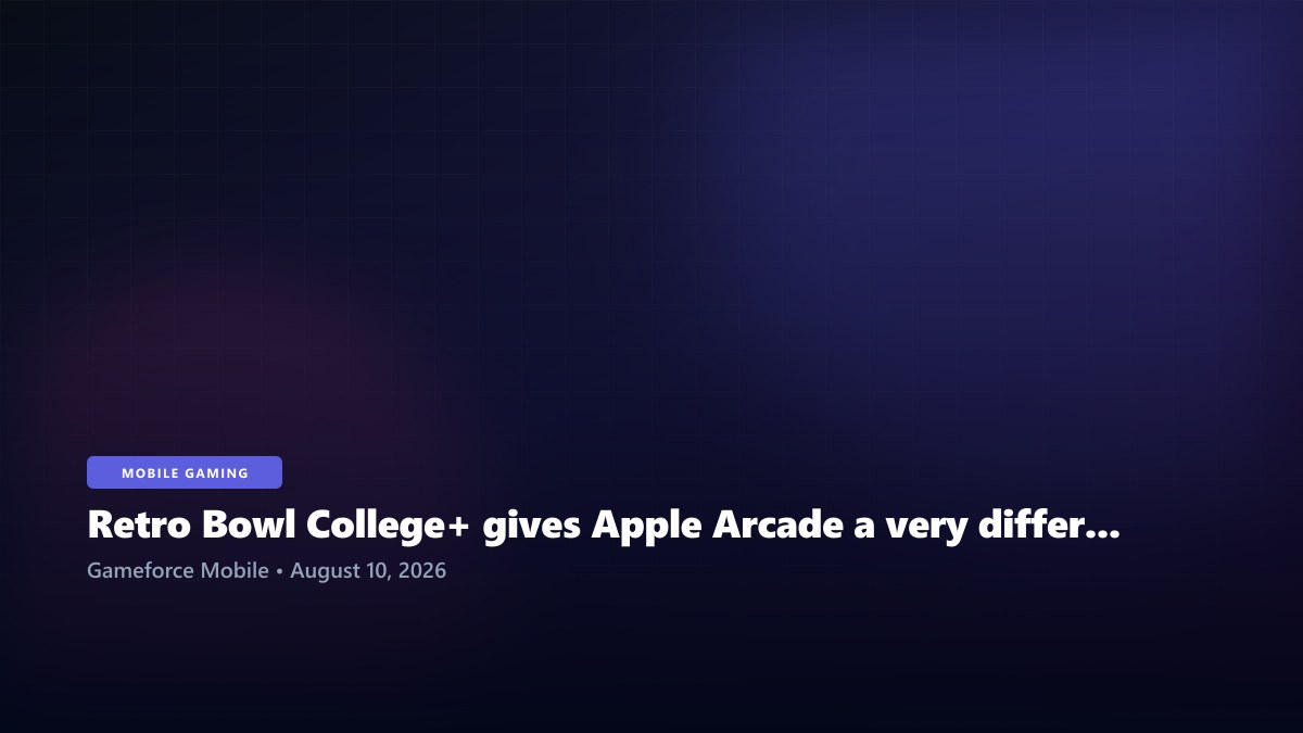 Retro Bowl College+ gives Apple Arcade a very different take on American football