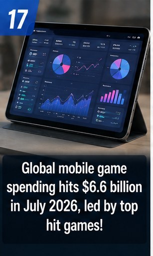 Global mobile-game spending reached $6.6 billion in July as major titles drove the market