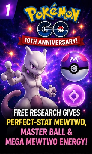 Pokémon GO gives every Trainer free research leading to a perfect-stat Mewtwo