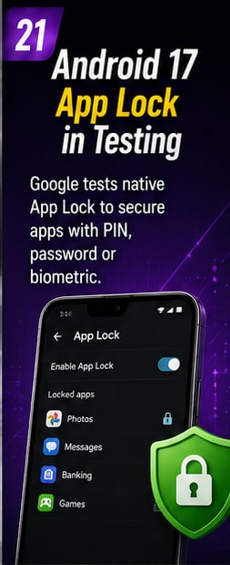 Android 17's native App Lock remains in testing as Google works on system-level privacy