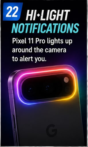 Pixel 11 Pro's HiLight system revives the notification LED in a much more visible form