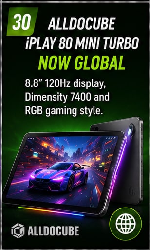 ALLDOCUBE iPlay 80 mini Turbo expands globally as compact 120Hz gaming tablets gain momentum