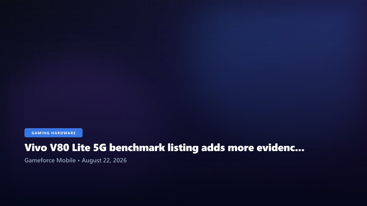 Vivo V80 Lite 5G benchmark listing adds more evidence ahead of September reveal