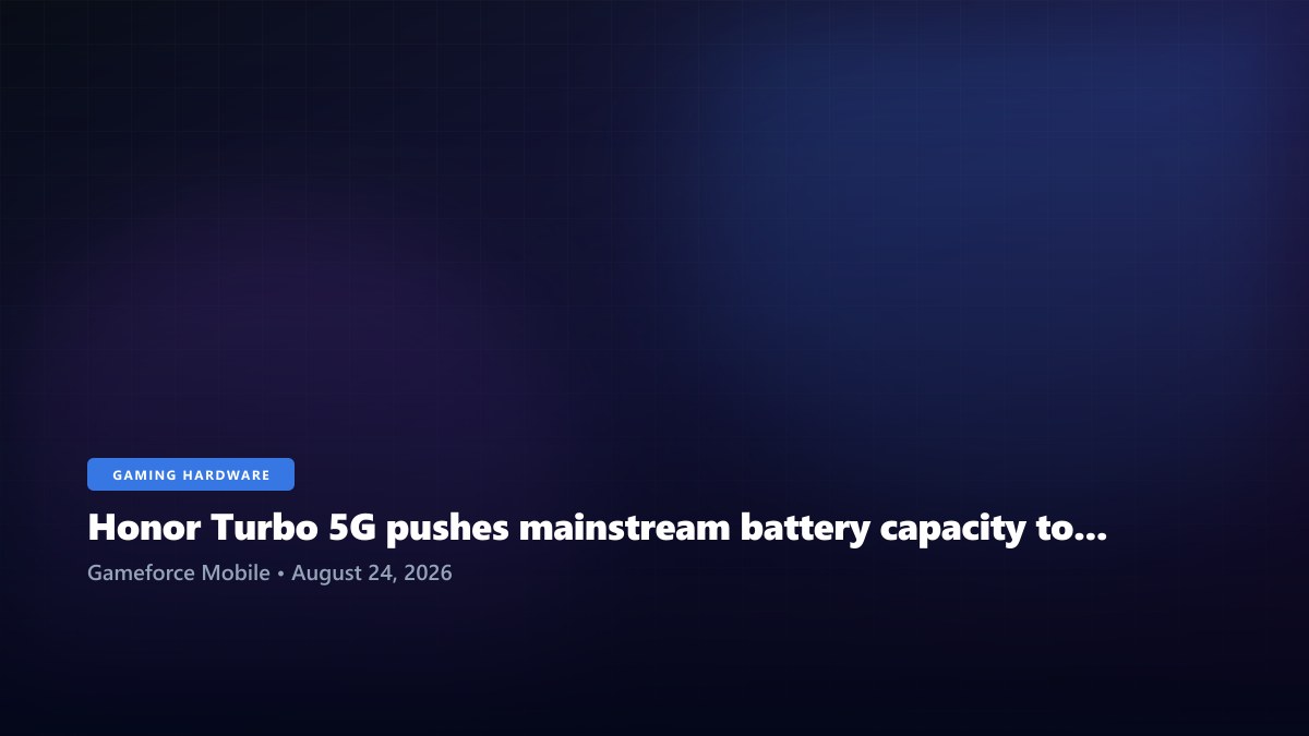 Honor Turbo 5G pushes mainstream battery capacity to 8,560mAh