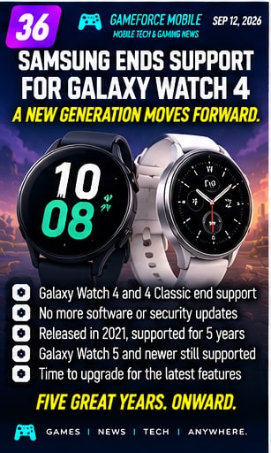 Galaxy Watch 4 reaches the end of Samsung software support