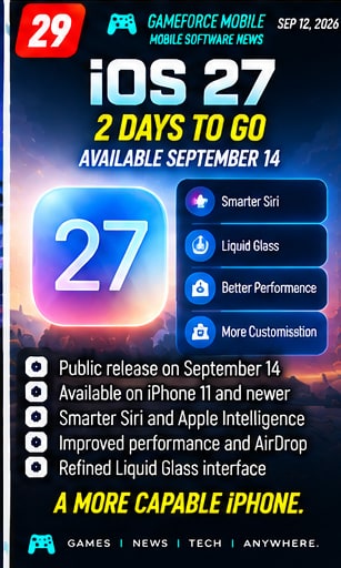 iOS 27 is now two days from public release