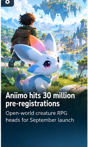 Aniimo celebrates 30 million pre-registrations ahead of mobile launch
