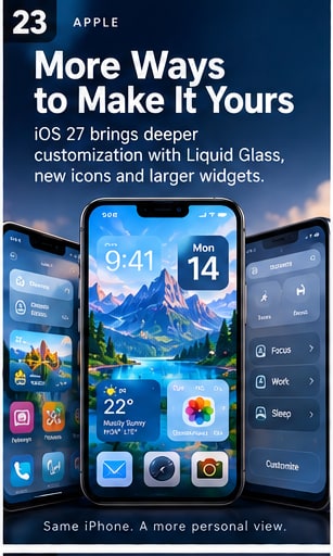 iOS 27 adds more control over Apple's Liquid Glass interface