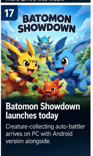 Batomon Showdown targets September 15 with Android version planned alongside PC