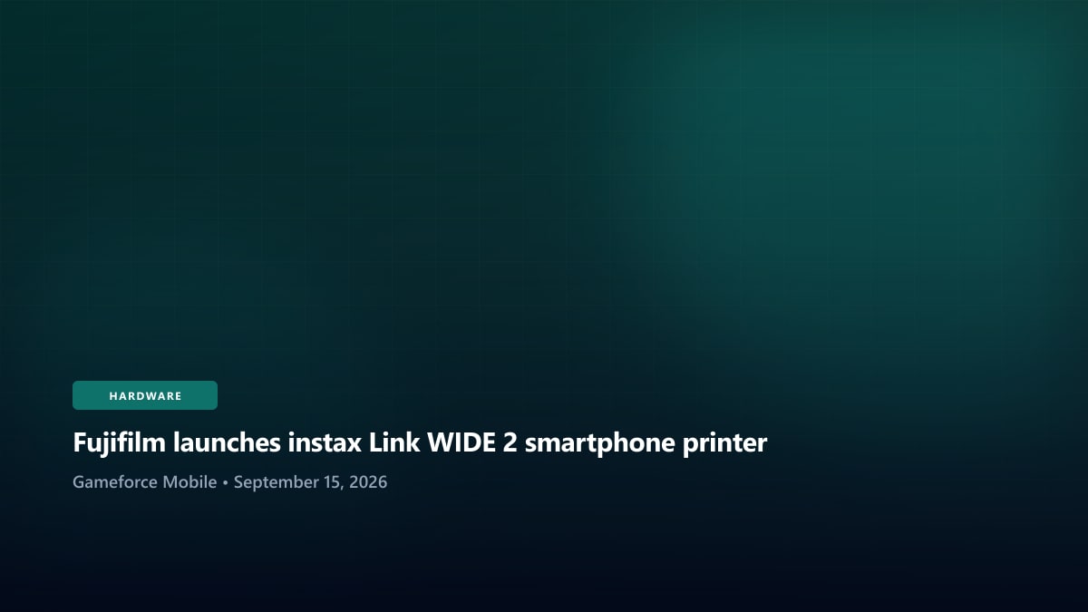 Fujifilm launches instax Link WIDE 2 smartphone printer