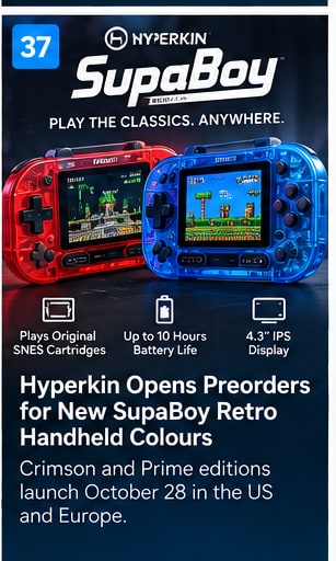Hyperkin Opens Preorders for New SupaBoy Retro Handheld Colours