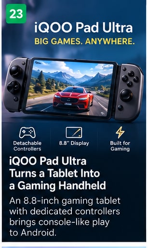 iQOO Pad Ultra Turns an 8.8-Inch Tablet Into a Gaming Handheld