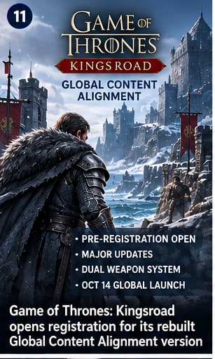 Game of Thrones: Kingsroad opens registration for its rebuilt Global Content Alignment version