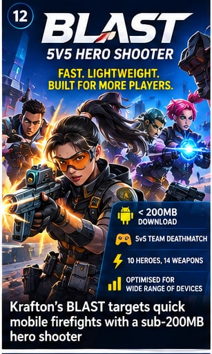 Krafton's BLAST targets quick mobile firefights with a sub-200MB hero shooter