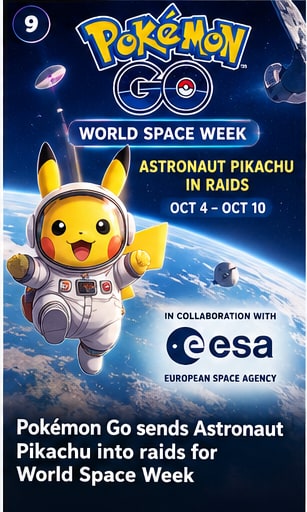 Pokémon Go sends Astronaut Pikachu into raids for World Space Week