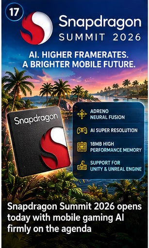 Snapdragon Summit 2026 opens today with mobile gaming AI firmly on the agenda