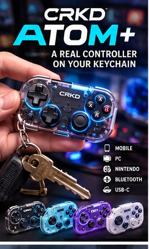 CRKD Shrinks a Proper Controller Onto Your Keychain With the ATOM+
