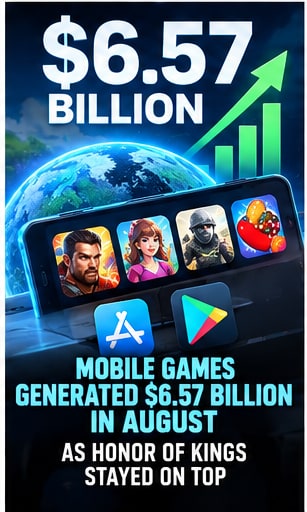 Mobile Games Generated $6.57 Billion in August as Honor of Kings Stayed on Top
