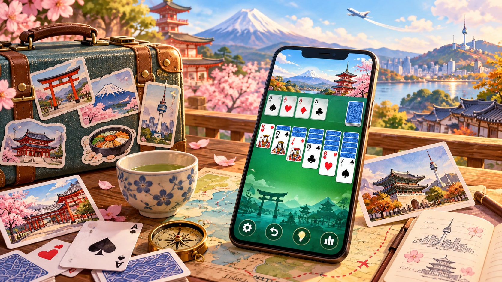 Solitaire World Tour Lands on Android and Turns Klondike Wins Into Plane Tickets