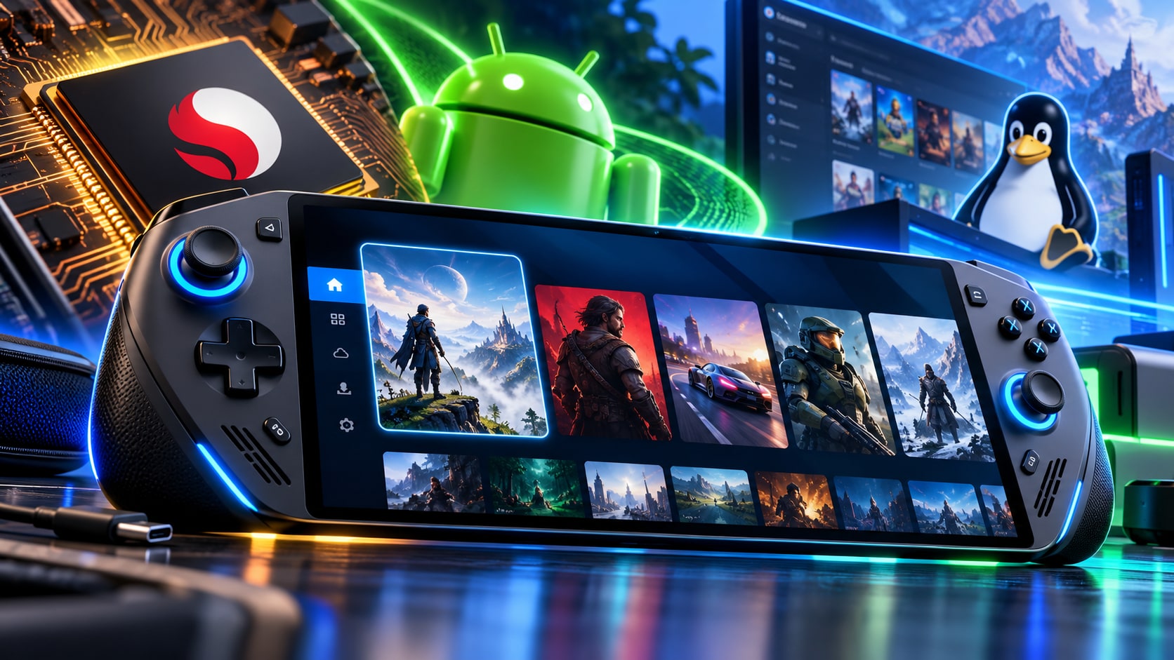 DroidDeck Brings a Steam Deck-Like Experience to Snapdragon Android Handhelds