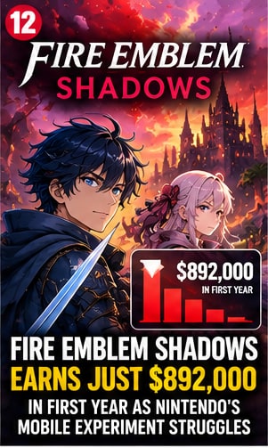 Fire Emblem Shadows Earns Just $892,000 in Its First Year as Nintendo's Mobile Experiment Struggles