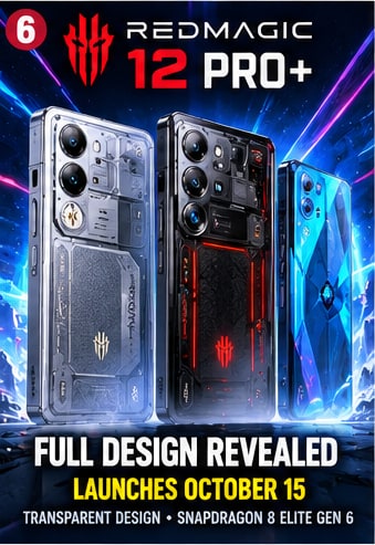 RedMagic 12 Pro+ Reveals Transparent Design Ahead of October 15 Gaming Phone Launch