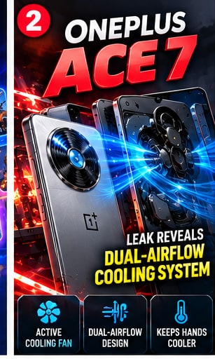 OnePlus Ace 7 Leak Reveals Unusual Dual-Airflow Cooling System Designed for Serious Gaming