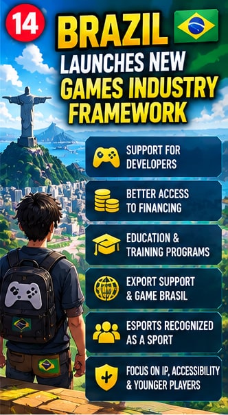 Brazil Introduces New Games Industry Framework to Support Developers, Investment and International Expansion