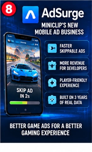 Miniclip Launches AdSurge as Independent Mobile Advertising Business With Player-Friendly Ad Technology