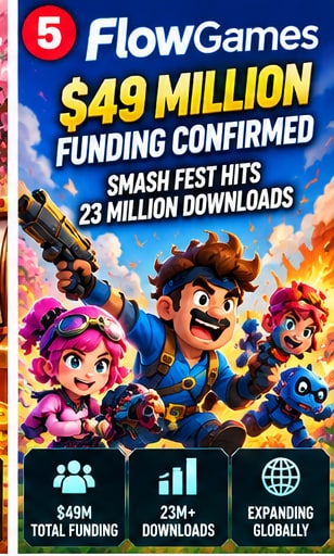 Flow Games Confirms $49 Million in Total Funding as Smash Fest Surpasses 23 Million Downloads