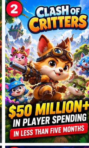Clash of Critters Surpasses $50 Million in Player Spending in Less Than Five Months